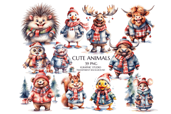 Download Winter Woodland Animals Clipart - Animals clipart Collection