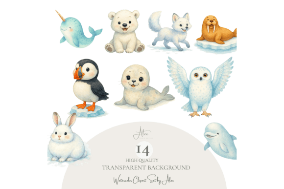 Download Arctic Animals Clipart Set - Animals clipart Collection