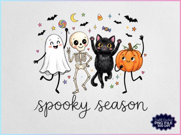 Download Spooky Season Doodles Characters PNG - Character Collection