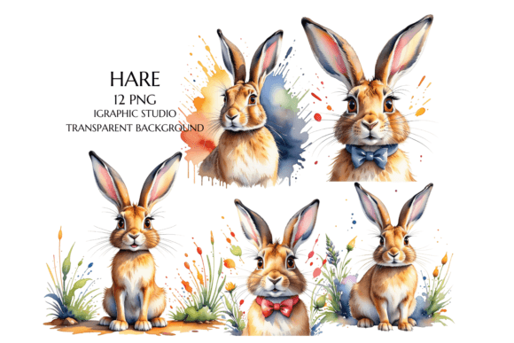 Download Hare Clipart, Watercolor Rabbit - Premium Resources