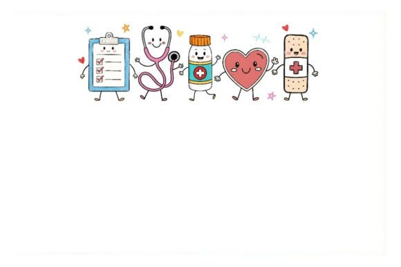 Download Nurse Doodle Characters Clipart Set - Character Collection