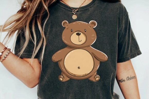 Download Cute Brown Teddy Bear Illustration Cartoon Character Clipart for Nursery Decor Png - Character Collection