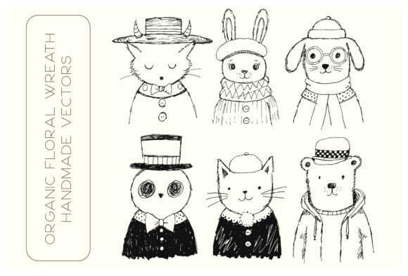 Download Cute Hand Drawn Animal Characters - Character Collection