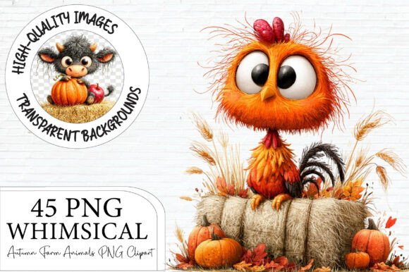 Download Whimsical Autumn Farm Animals Clipart - Animals clipart Collection
