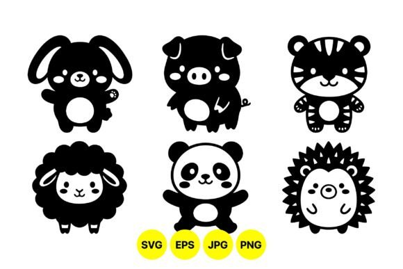 Download Cute Animal SVG Character Pack - Character Collection