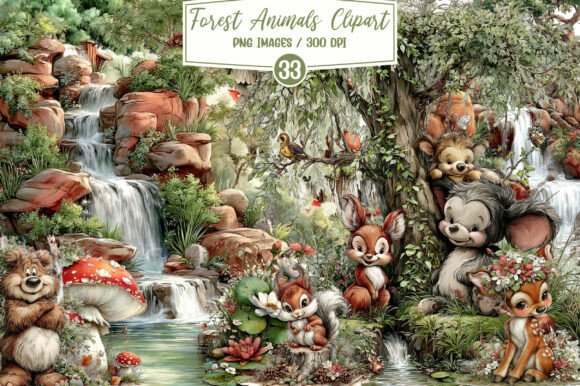 Download Cute Baby Forest Animals Clipart - Animals clipart Collection