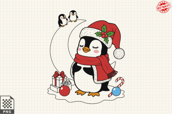Download Dressed for Christmas Baby Penguin PNG - Baby penguin png Collection