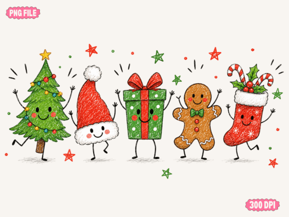 Download Christmas Cute Characters Gift Tree Png - Character Collection