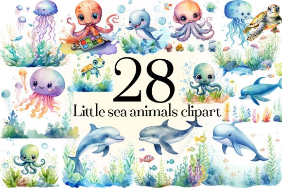 Download Little Sea Animals Clipart - Animals clipart Collection