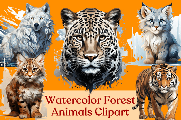 Download Watercolor Forest Animals Clipart - Animals clipart Collection
