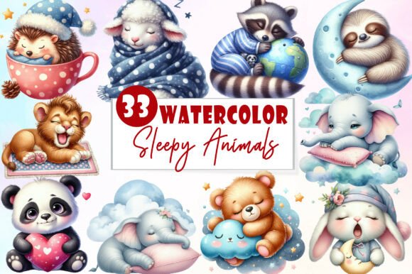 Download Sweet Dreams Sign,Sleepy Animals Clipart - Animals clipart Collection