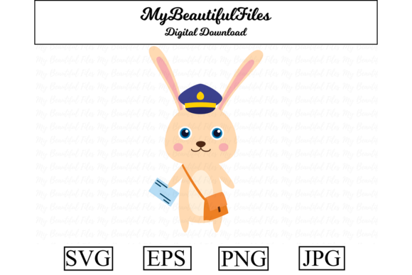 Download Hare Postman Clipart Illustration - Hare Collection