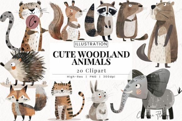 Download Cute Woodland Animals Clipart - Animals clipart Collection
