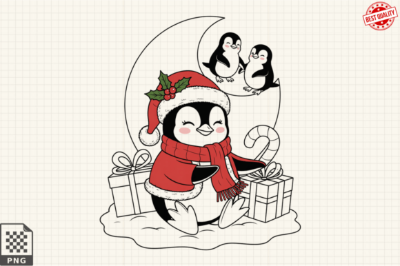 Download Dressed for Christmas Baby Penguin PNG - Baby penguin png Collection