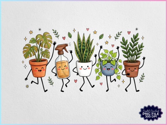 Download Plants Doodles Characters PNG - Character Collection