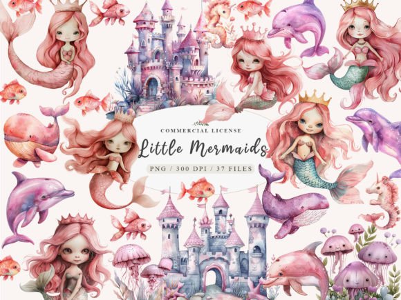 Download Little Mermaid Png, Sea Animals Clipart - Animals clipart Collection