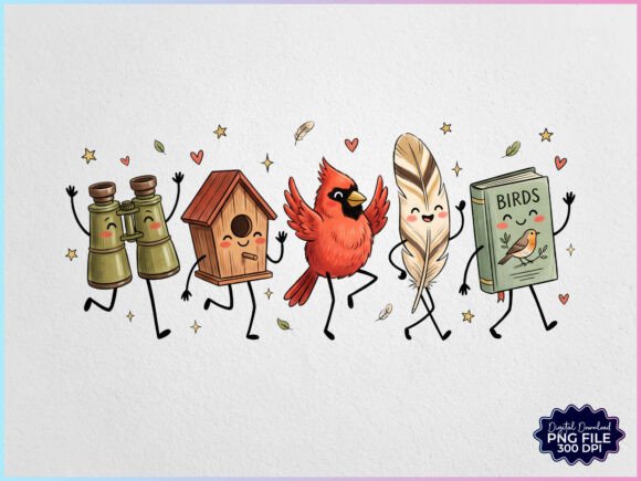 Download Birds Doodles Characters PNG - Character Collection