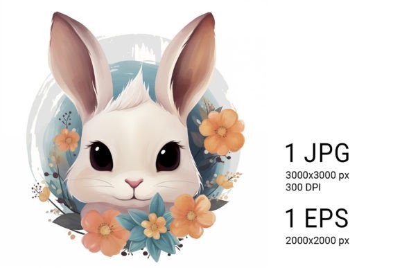 Download Hare in a Wreath of Flowers - Premium Bundle
