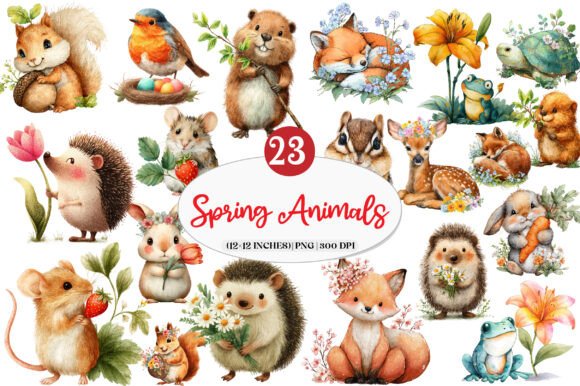 Download Forest Spring Woodland Animals Clipart - Animals clipart Collection