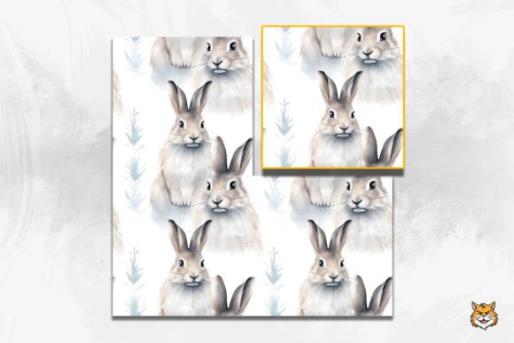 Download Arctic Hare Seamless Pattern 1 - Hare Collection