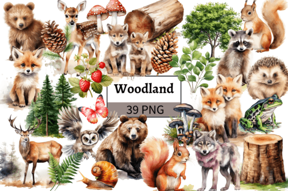 Download Woodland Animals Clipart Bundle PNG - Animals clipart Collection