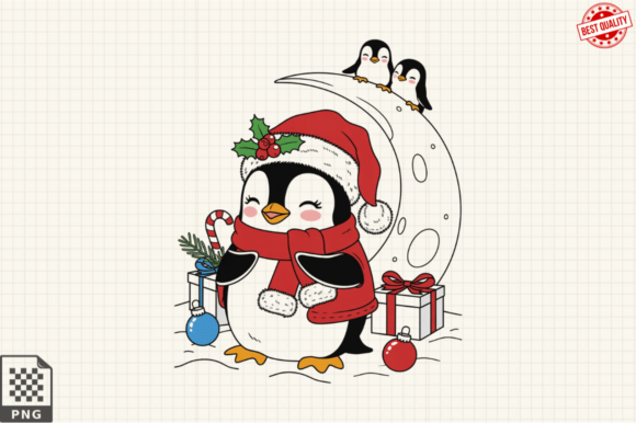 Download Dressed for Christmas Baby Penguin PNG - Baby penguin png Collection