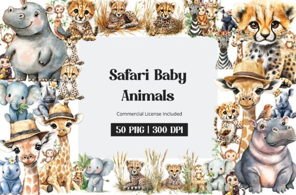 Download Safari Baby Animals Clipart - Animals clipart Collection