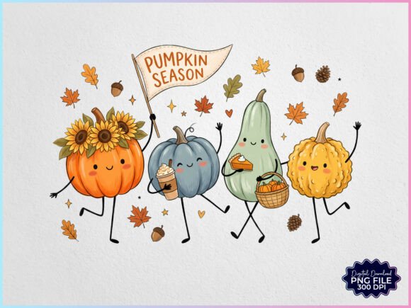Download Pumpkin Fall Doodles Characters PNG - Character Collection