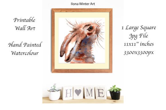 Download Watercolor Hare Printable Wall Art - Hare Collection