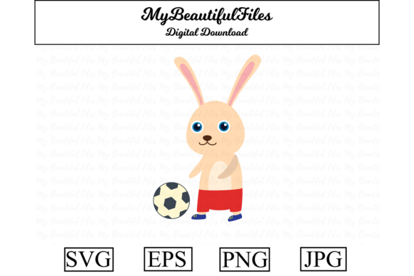 Download Hare Footballer Clipart Illustration - Hare Collection